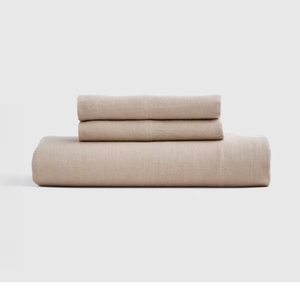 Quince European Linen Fitted Sheet Set